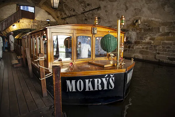 Our ship Mokrýš in the dock